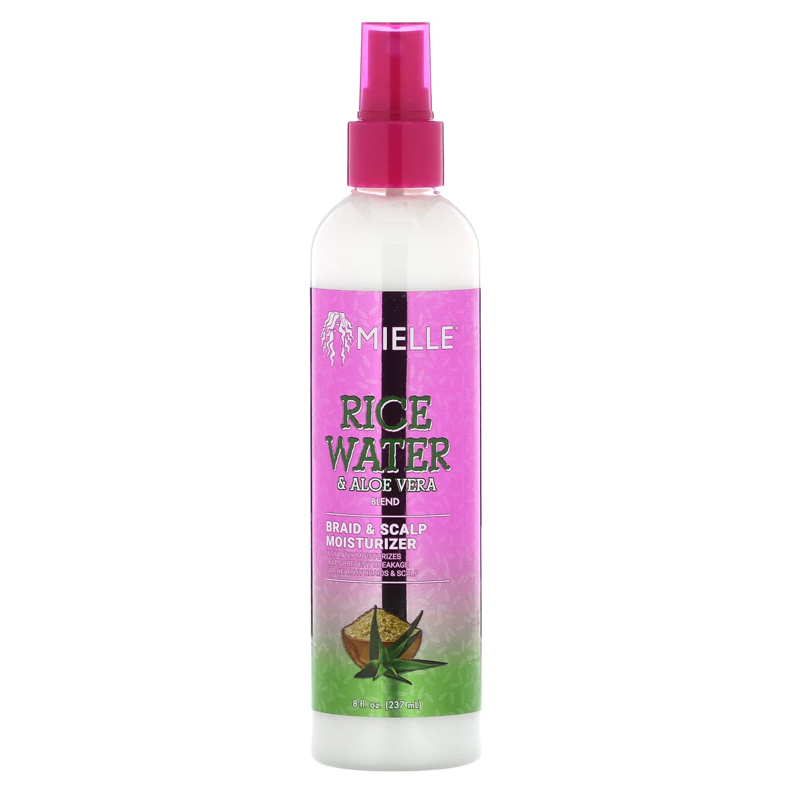 Mielle, Braid & Scalp Moisturizer, Rice Water & Aloe Vera Blend, 8 fl oz (237 ml) - Image 1