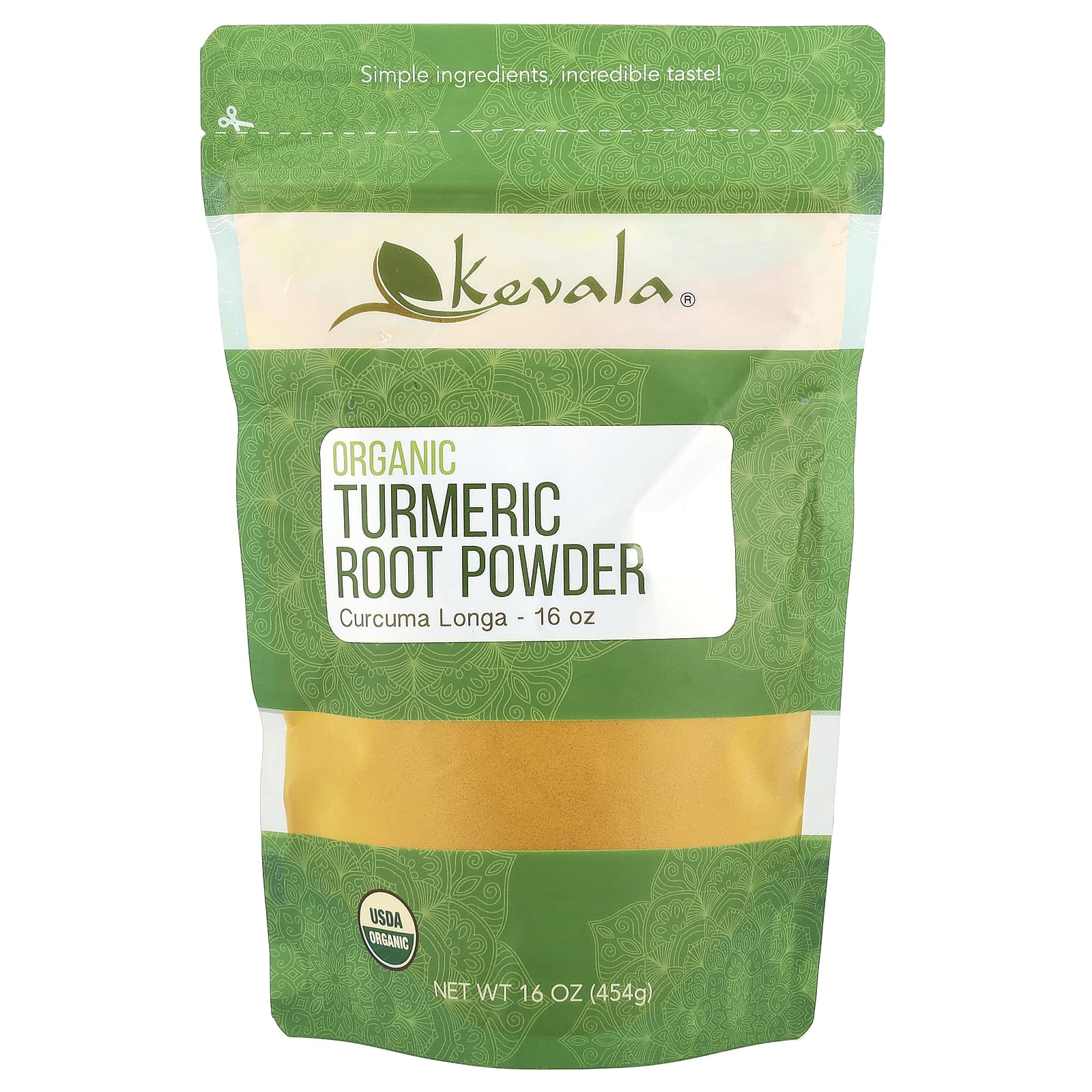Kevala, Organic Turmeric Root Powder, 16 oz (454 g) - Image 1