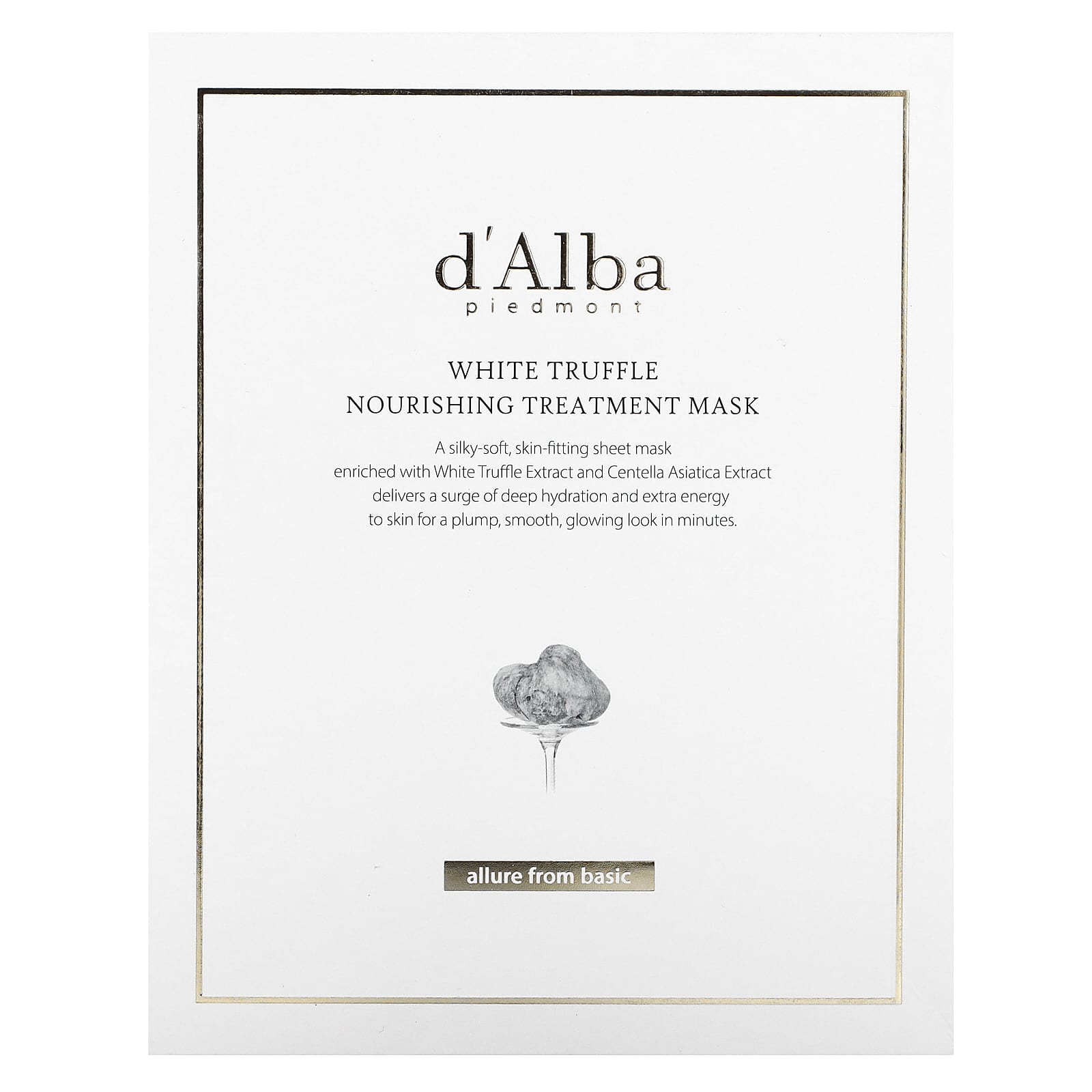 White Truffle Nourishing Treatment Mask by d'Alba (5 Sheet Masks, 0.84 fl oz) - Image 2