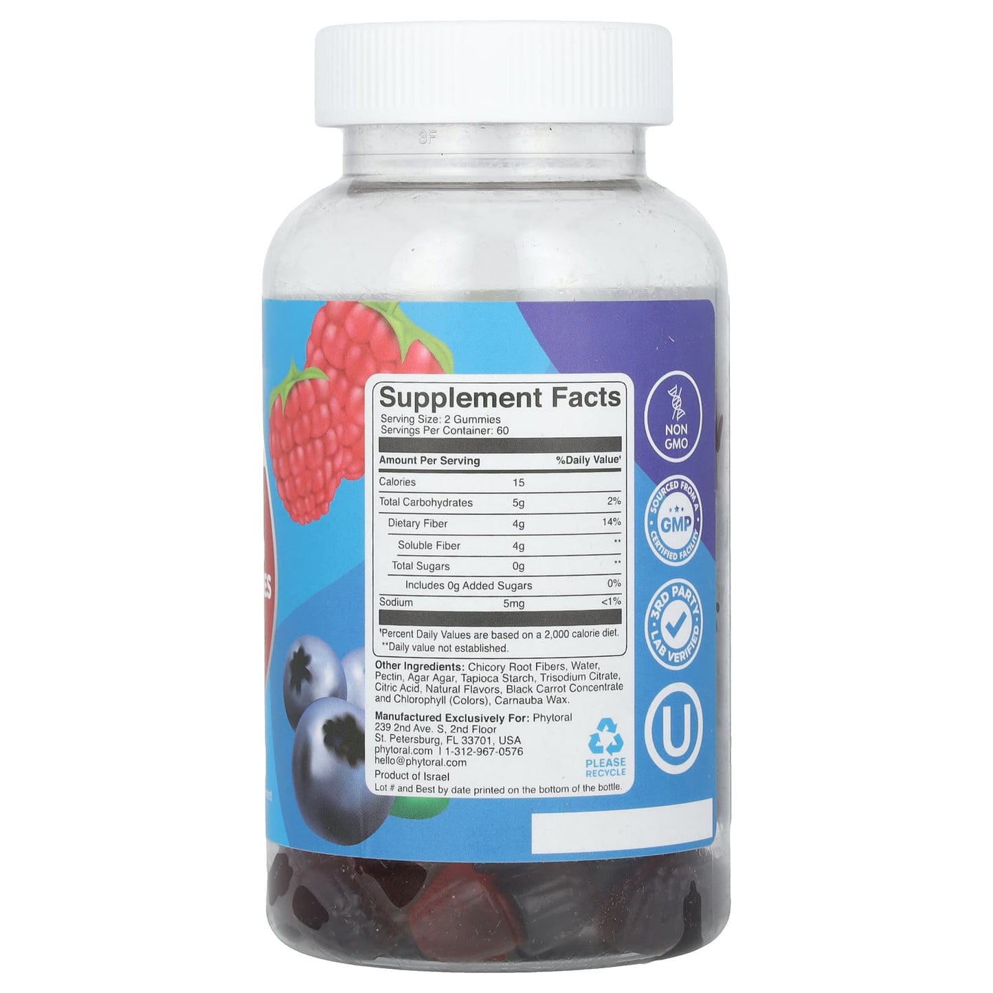 Phytoral, Advanced Fiber Gummies, Mixed Berry, 120 Gummies - Image 2