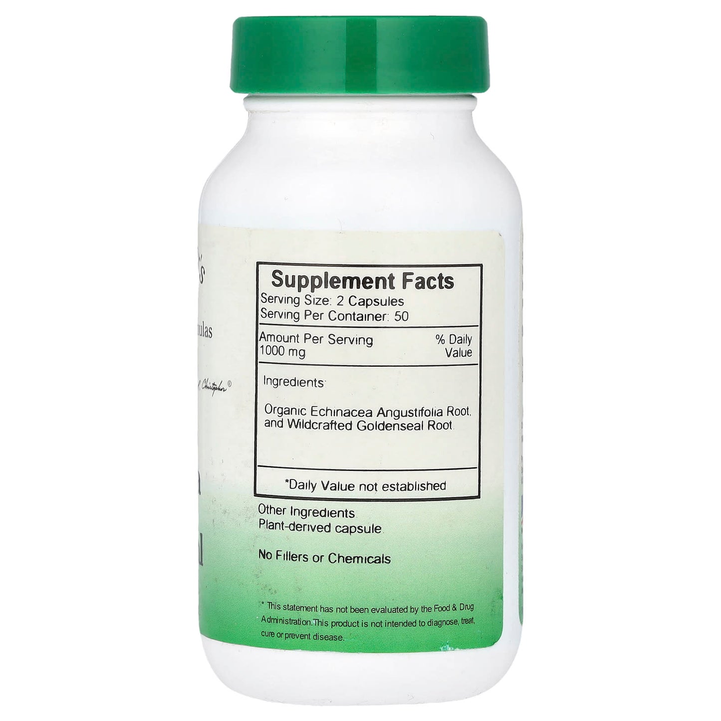 Boost Immunity with Echinacea & Goldenseal - 100 Veg Caps - Image 2