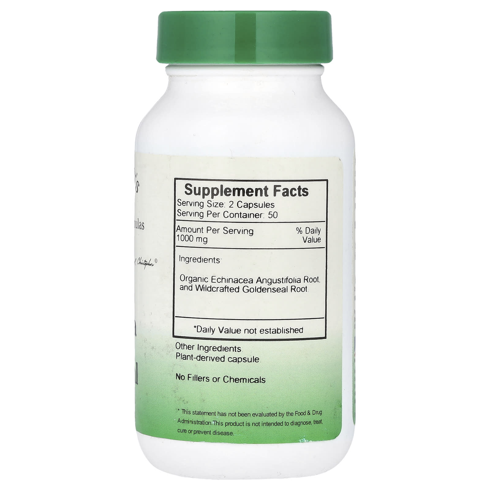 Boost Immunity with Echinacea & Goldenseal - 100 Veg Caps - Image 2