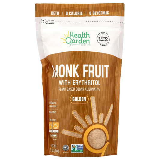 Golden Monk Fruit Sweetener by Health Garden, Keto & Gluten-Free - Image 1