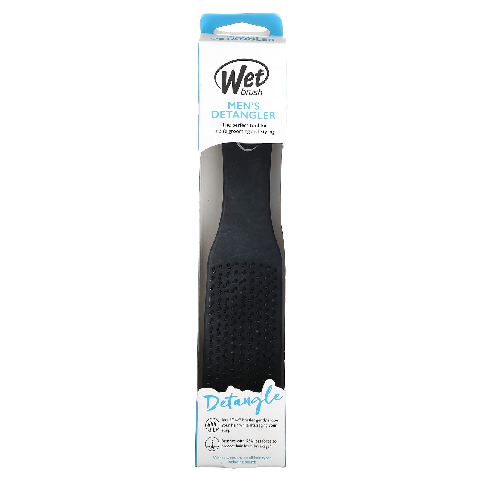 Wet Brush, Men's Detangler, Black, 1 Brush - Image 2