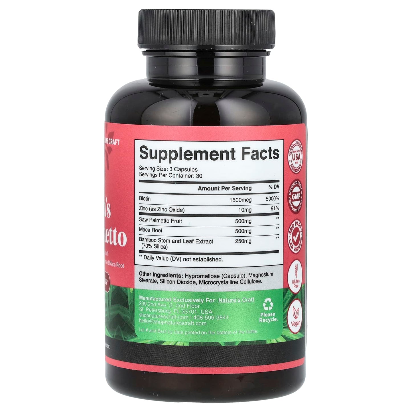 Nature's Craft, Women's Saw Palmetto, 90 Capsules - Image 2