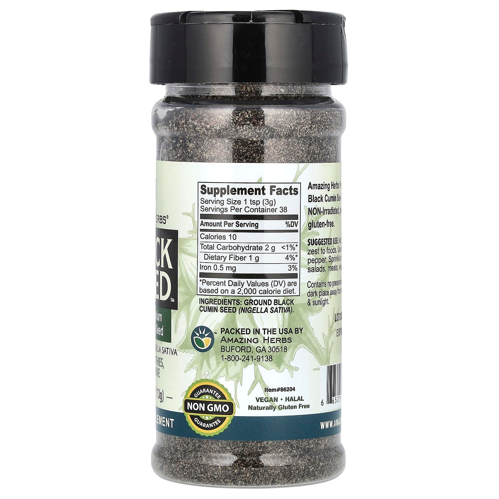 Premium Ground Black Cumin Seed by Amazing Herbs - Non-GMO, Vegan - Image 2