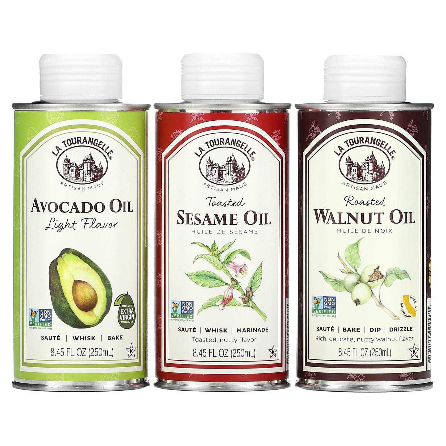 La Tourangelle, LAT Favorites Trio Artisan Oils, 3 Count, 8.45 oz (250 ml) Each - Image 2
