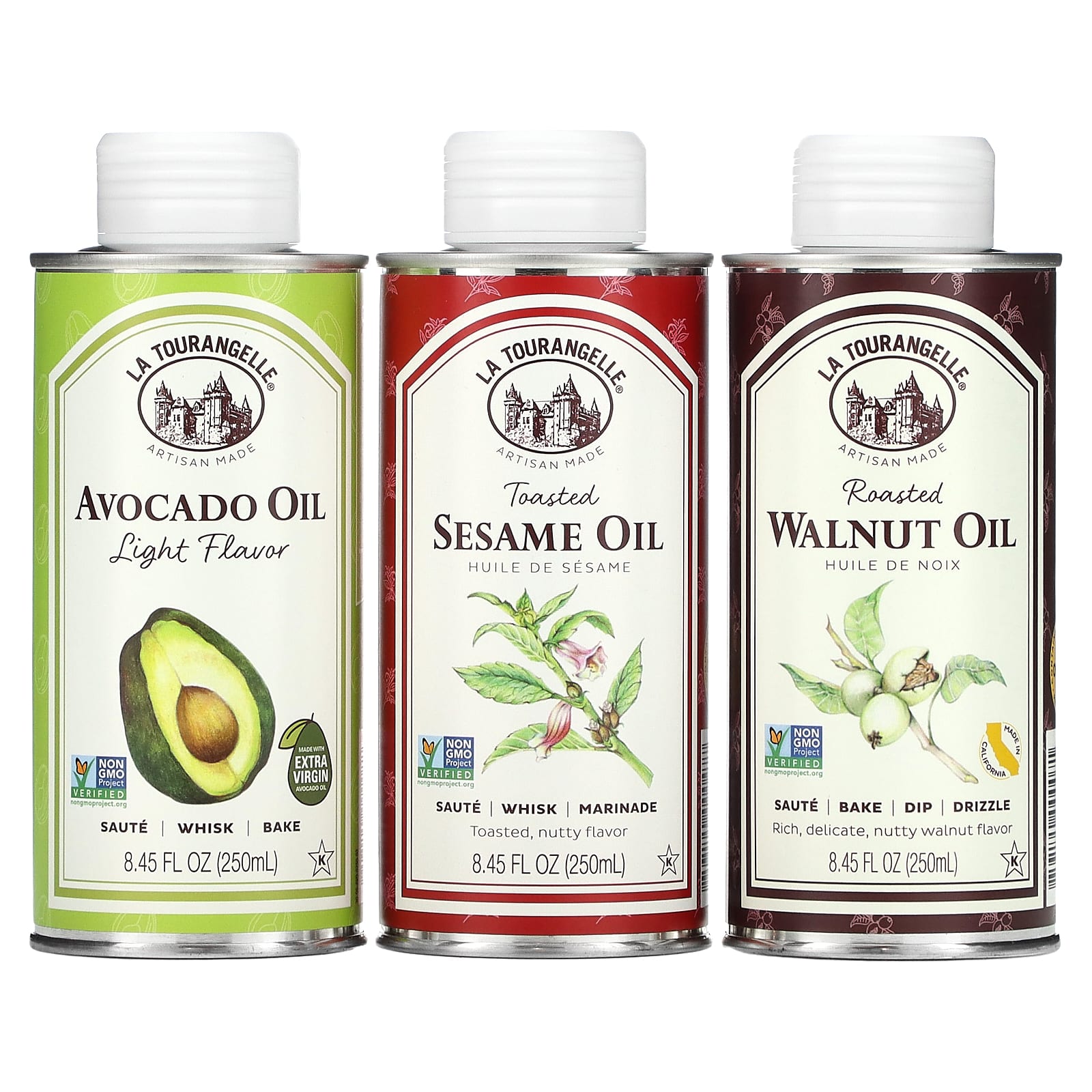 La Tourangelle, LAT Favorites Trio Artisan Oils, 3 Count, 8.45 oz (250 ml) Each - Image 2