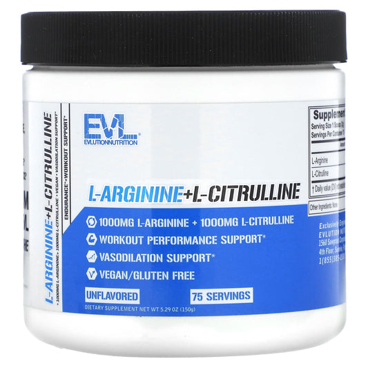 EVLution Nutrition - L-Arginine + L-Citrulline Supplement for Endurance - Image 1