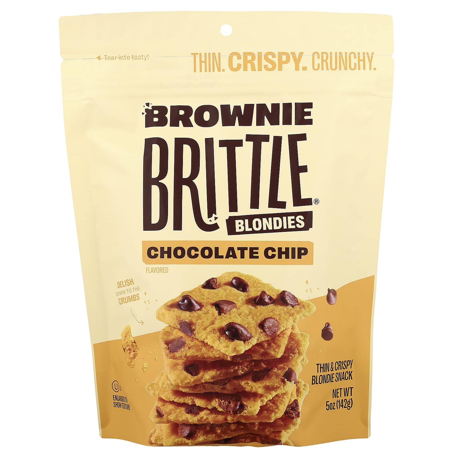 Sheila G's, Brownie Brittle® Blondies, Chocolate Chip, 5 oz (142 g) - Image 1
