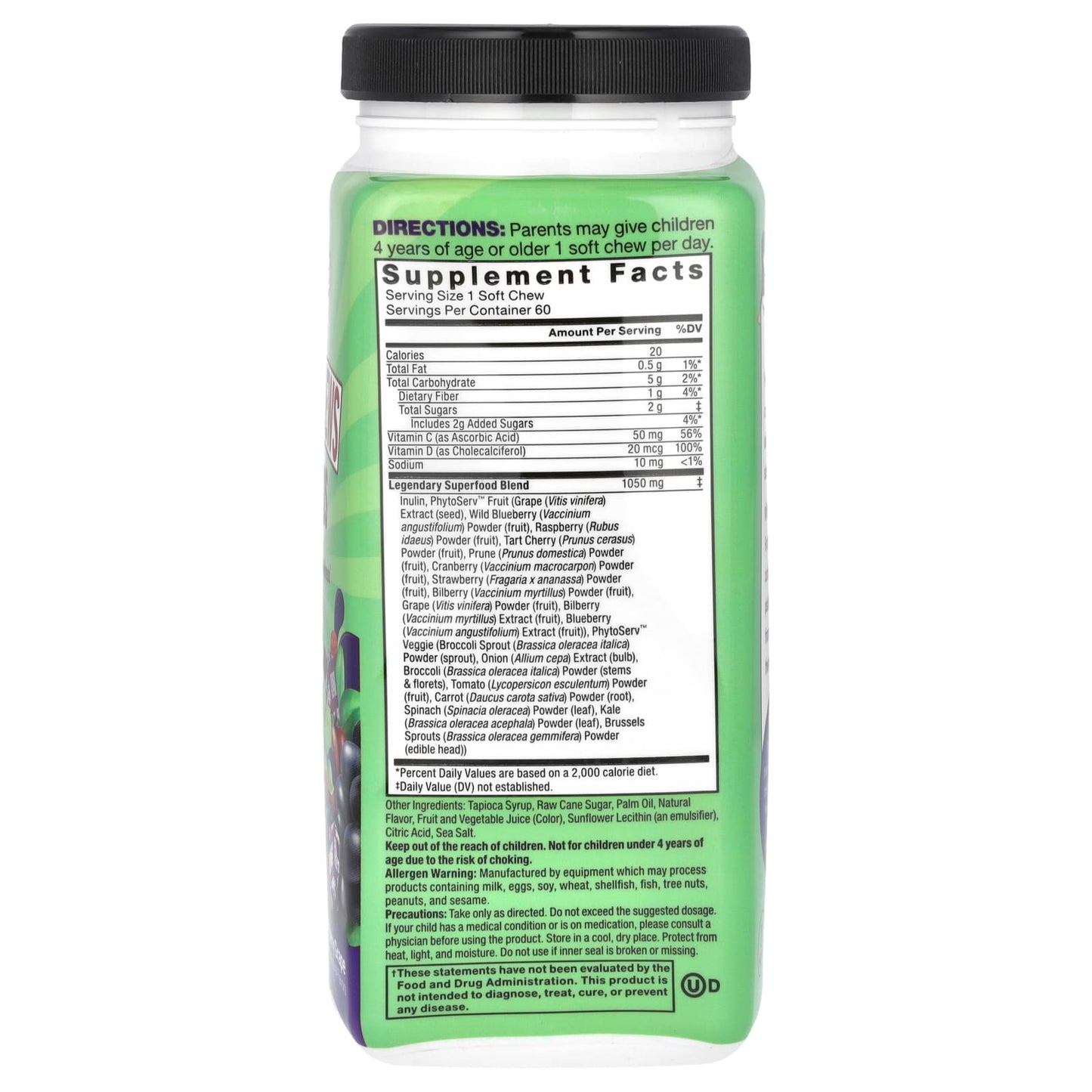 Force Factor Kids Super Chews Superfoods for Kids Immunity & Digestion - Image 2