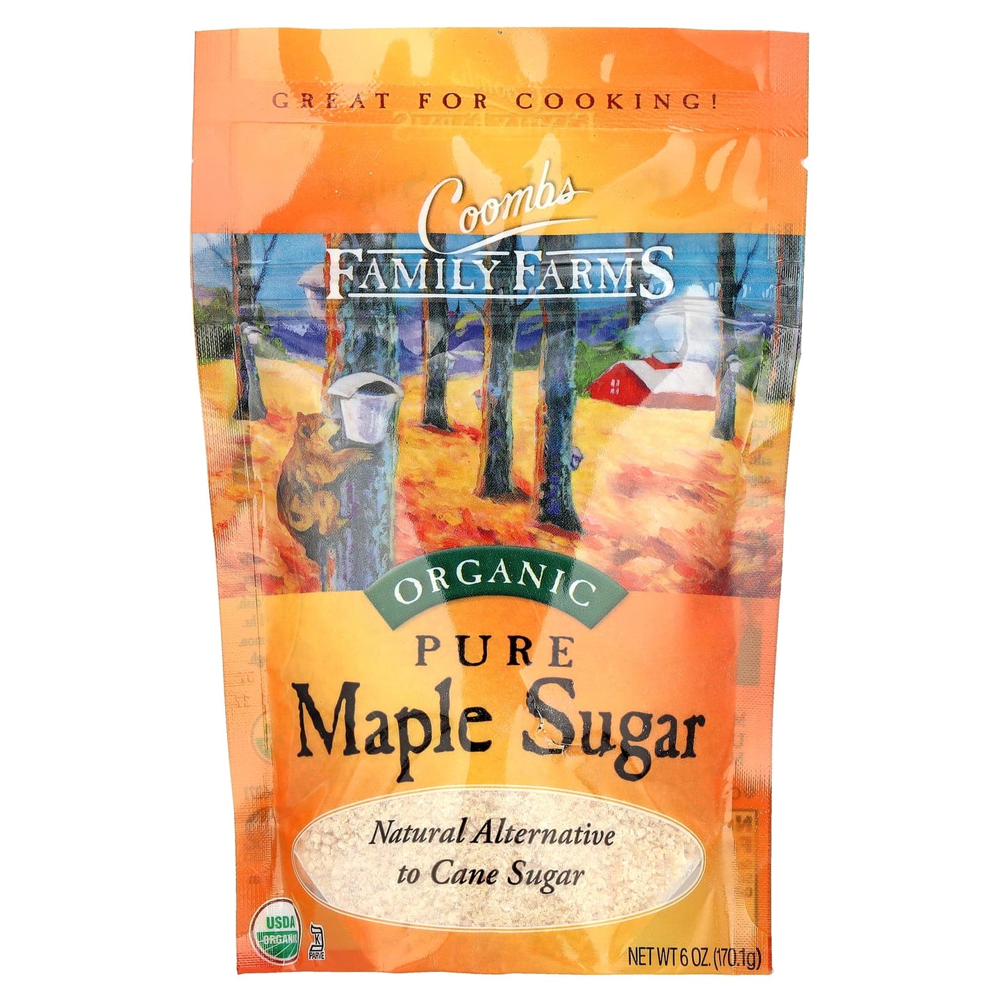 Pure Organic Maple Sugar by Coombs Family Farms, 6 oz - Rich Flavor for Baking - Image 1