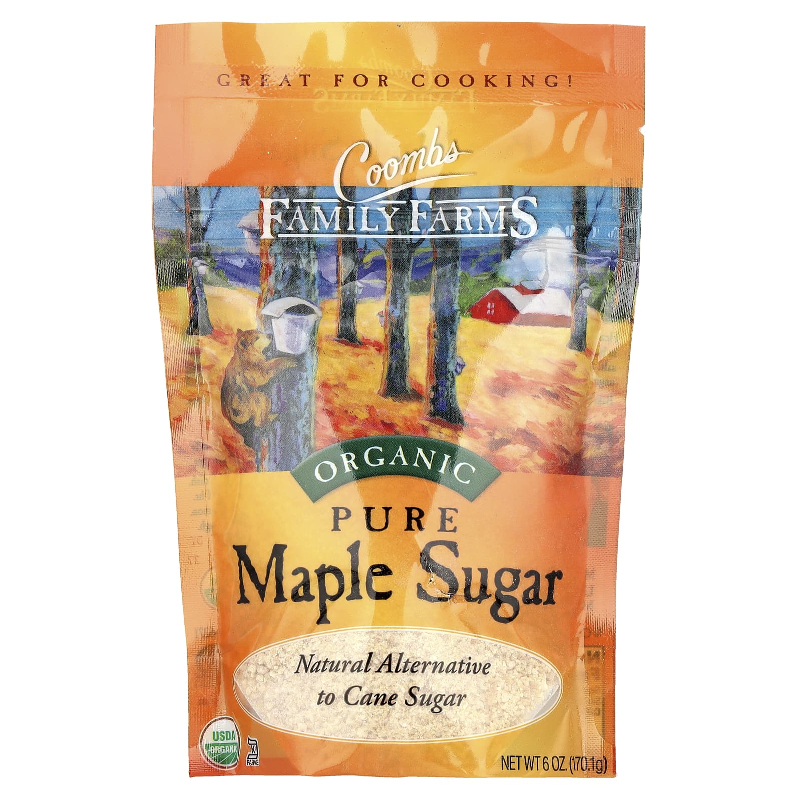 Pure Organic Maple Sugar by Coombs Family Farms, 6 oz - Rich Flavor for Baking - Image 1
