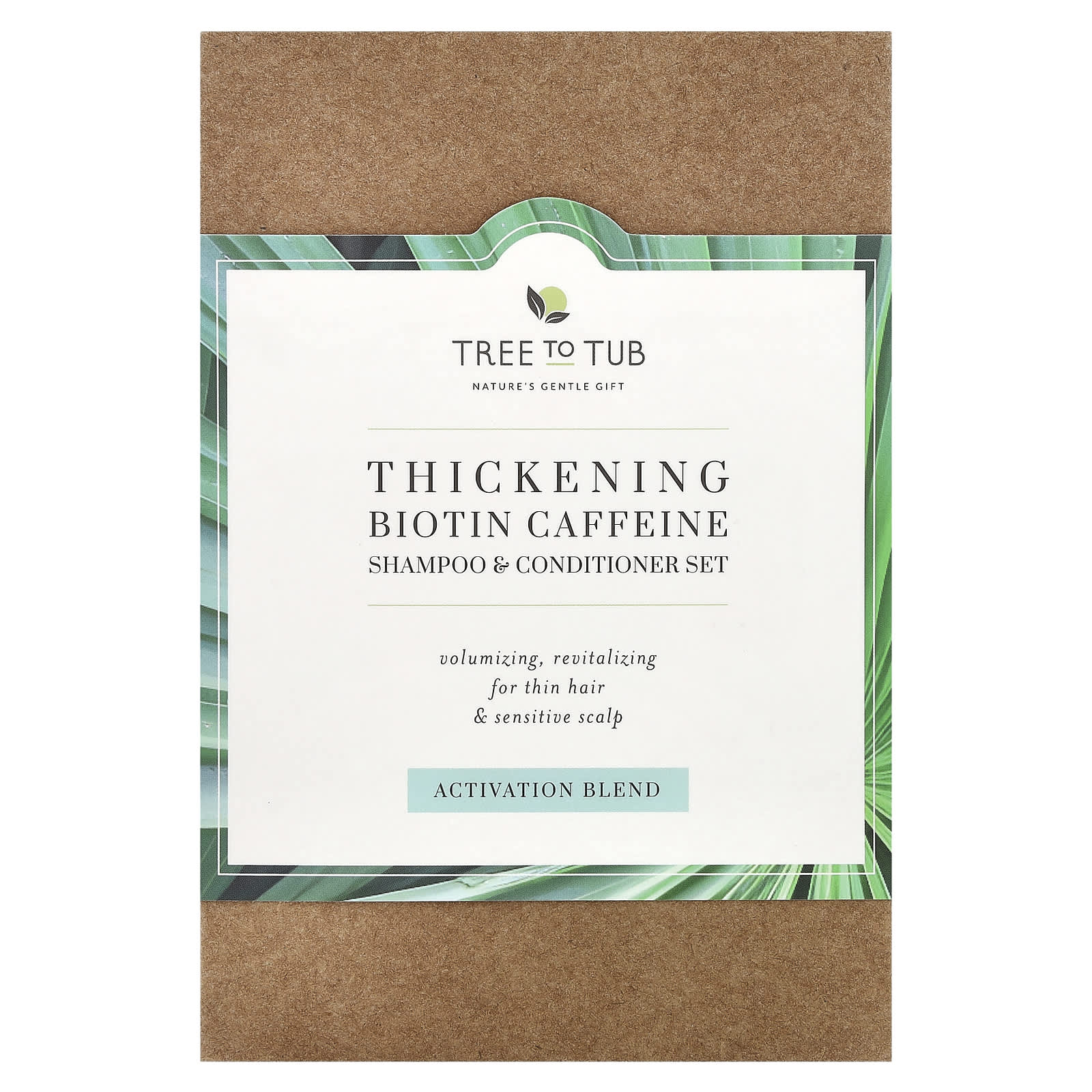 Tree To Tub, Thickening Biotin Caffeine Shampoo & Conditioner Set, 2 Piece Set, 8.5 fl oz (250 ml) Each - Image 2