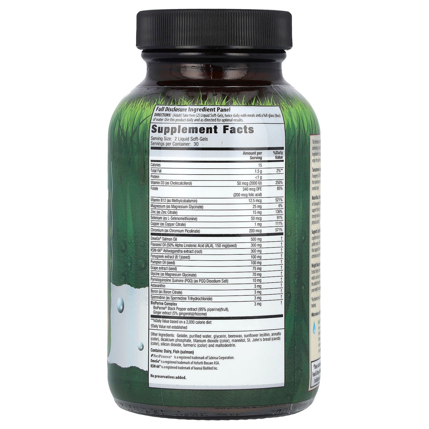 Irwin Naturals Testosterone Booster for Men 60+, 60 Liquid Softgels - Image 2
