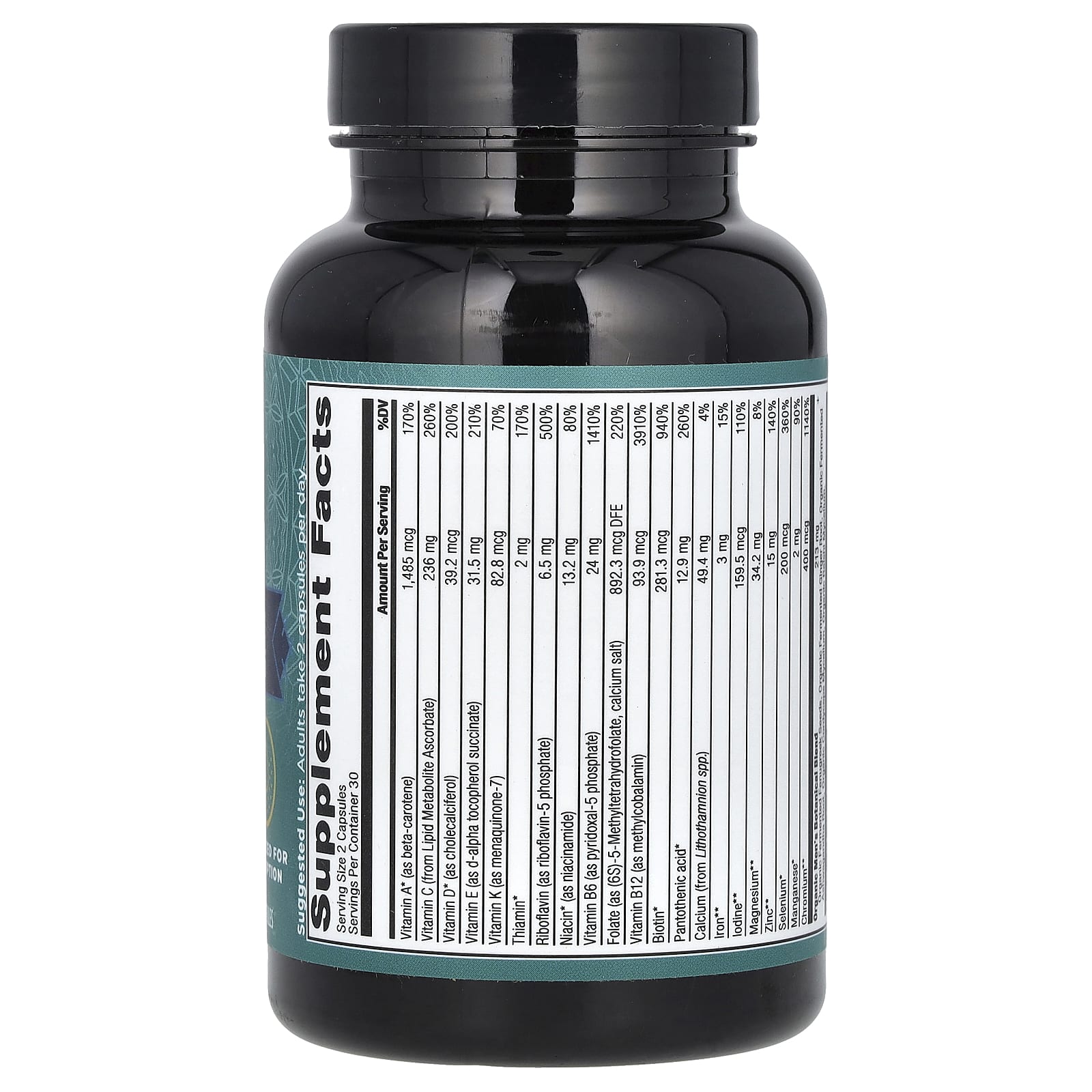 Ancient Nutrition Men's Fermented Multi Vitamins for Optimal Absorption 60 Capsules - Image 2