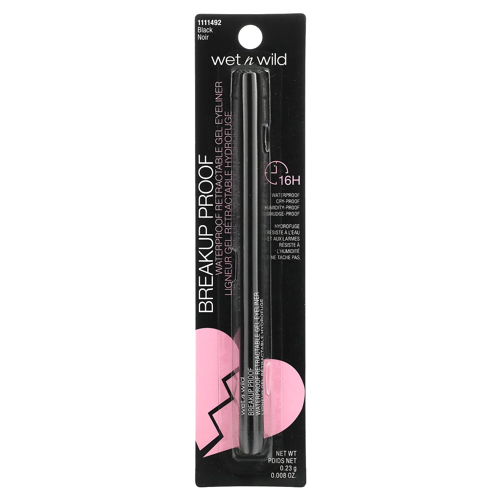wet n wild, Breakup Proof, Waterproof Retractable Gel Eyeliner, 1111492 Black, 0.008 oz (0.23 g) - Image 2