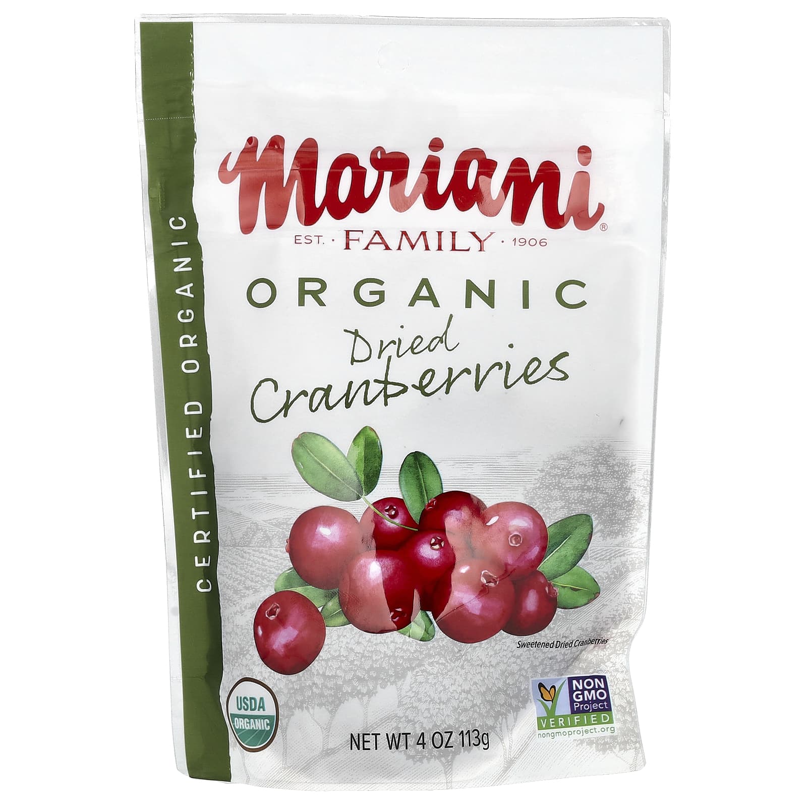 Mariani, Organic Dried Cranberries, 4 oz (113 g) - Image 1