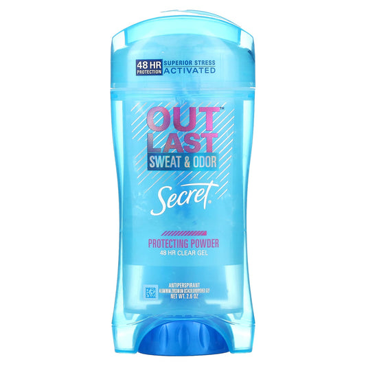 Secret, Outlast, 48 Hr Clear Gel Deodorant, Protecting Powder, 2.6 oz (73 g) - Image 1