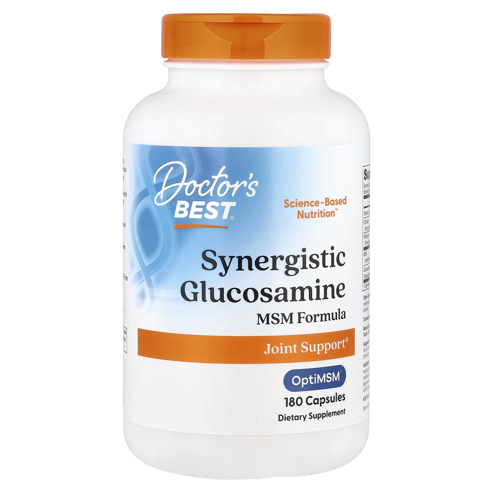 Doctor's Best Joint Support with Glucosamine & MSM - 180 Capsules - Image 1