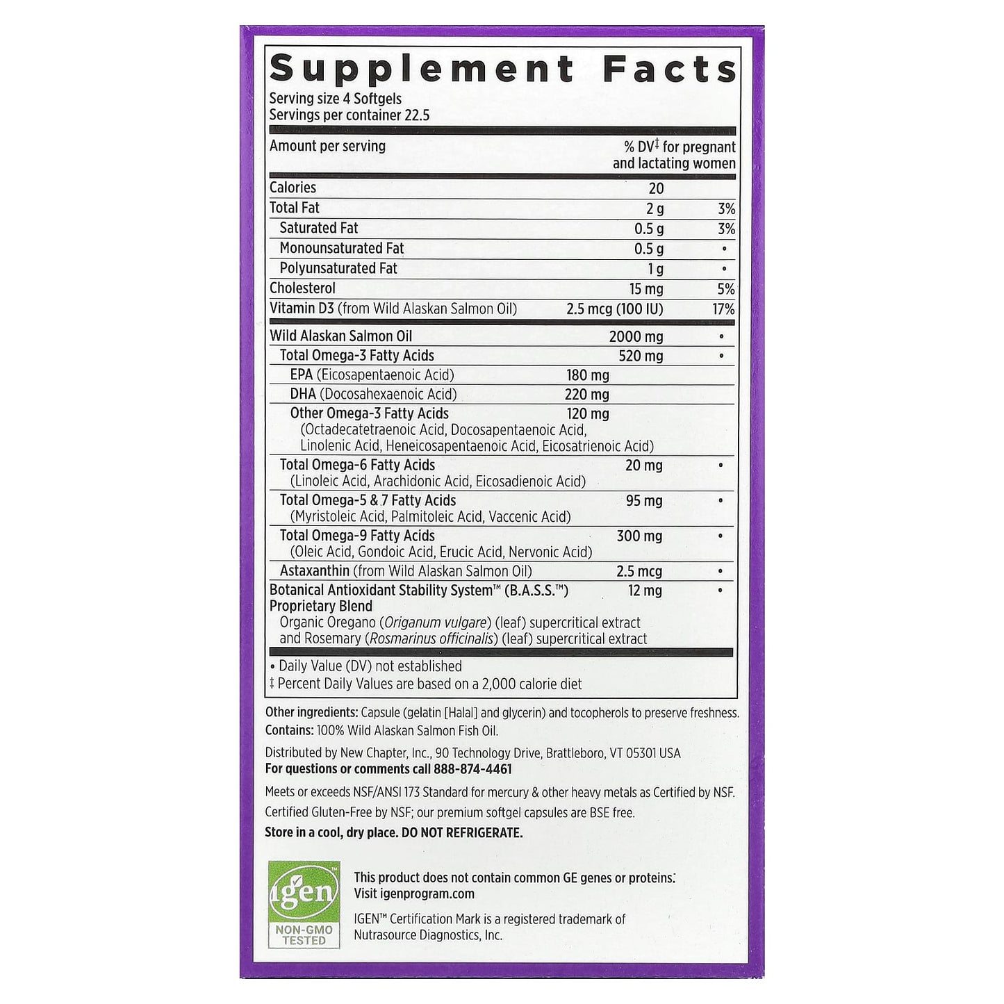 New Chapter, Wholemega™ Fish Oil for Moms, 935 mg, 90 Softgels - Image 2