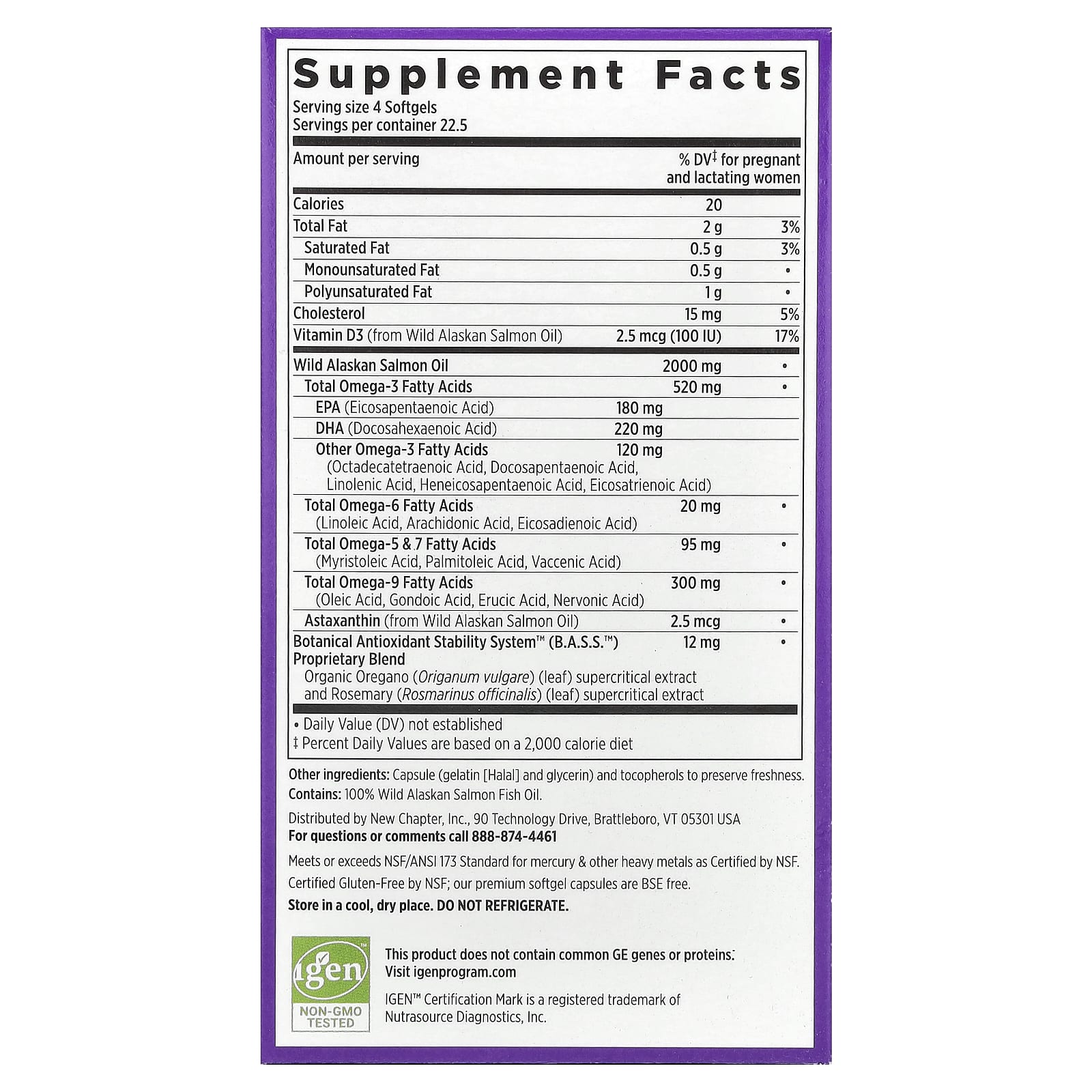 New Chapter, Wholemega™ Fish Oil for Moms, 935 mg, 90 Softgels - Image 2