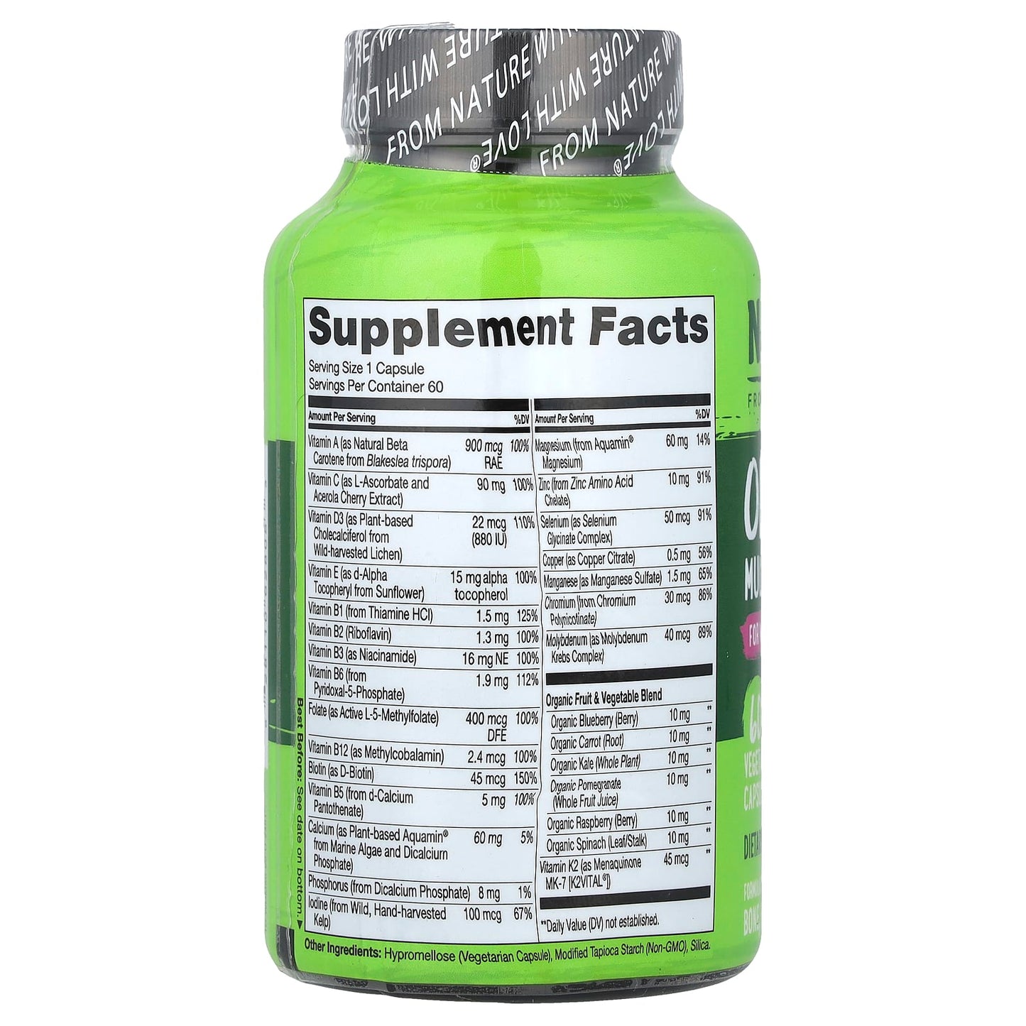 NATURELO, One Daily Multivitamin, For Women 50+, 60 Vegetarian Capsules - Image 2