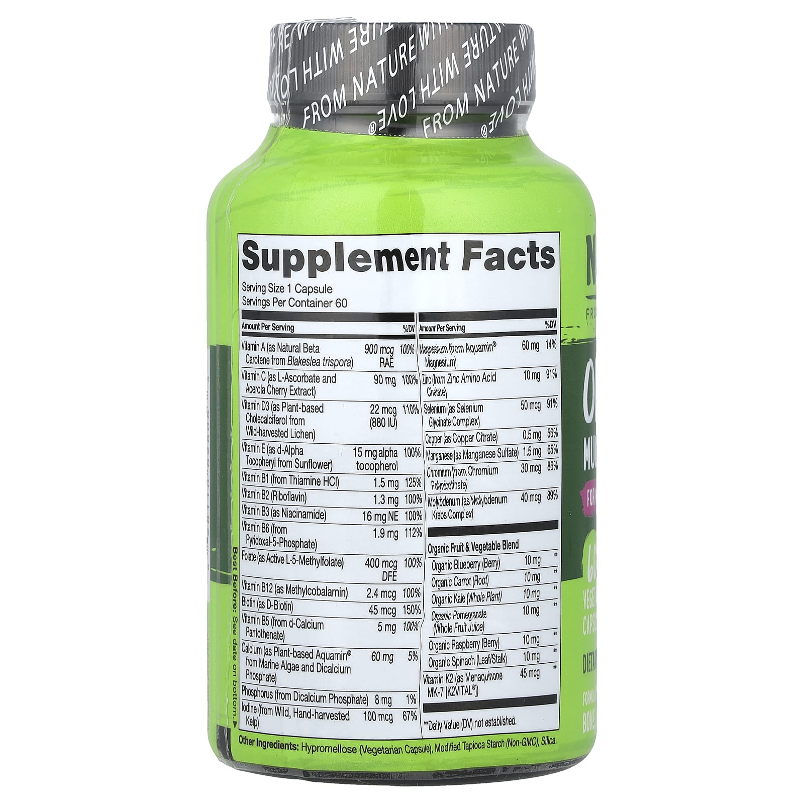 NATURELO, One Daily Multivitamin, For Women 50+, 60 Vegetarian Capsules - Image 2