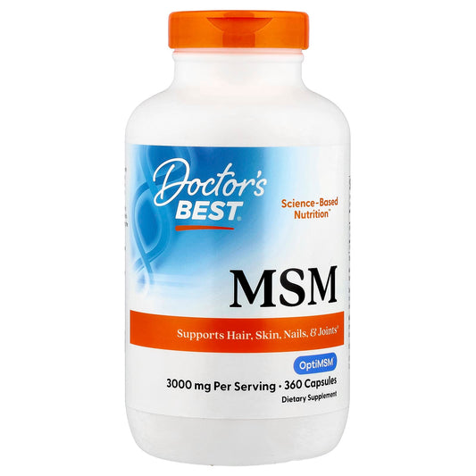 MSM with OptiMSM for Joint Health and Hair, Skin, Nails - 360 Capsules - Image 1