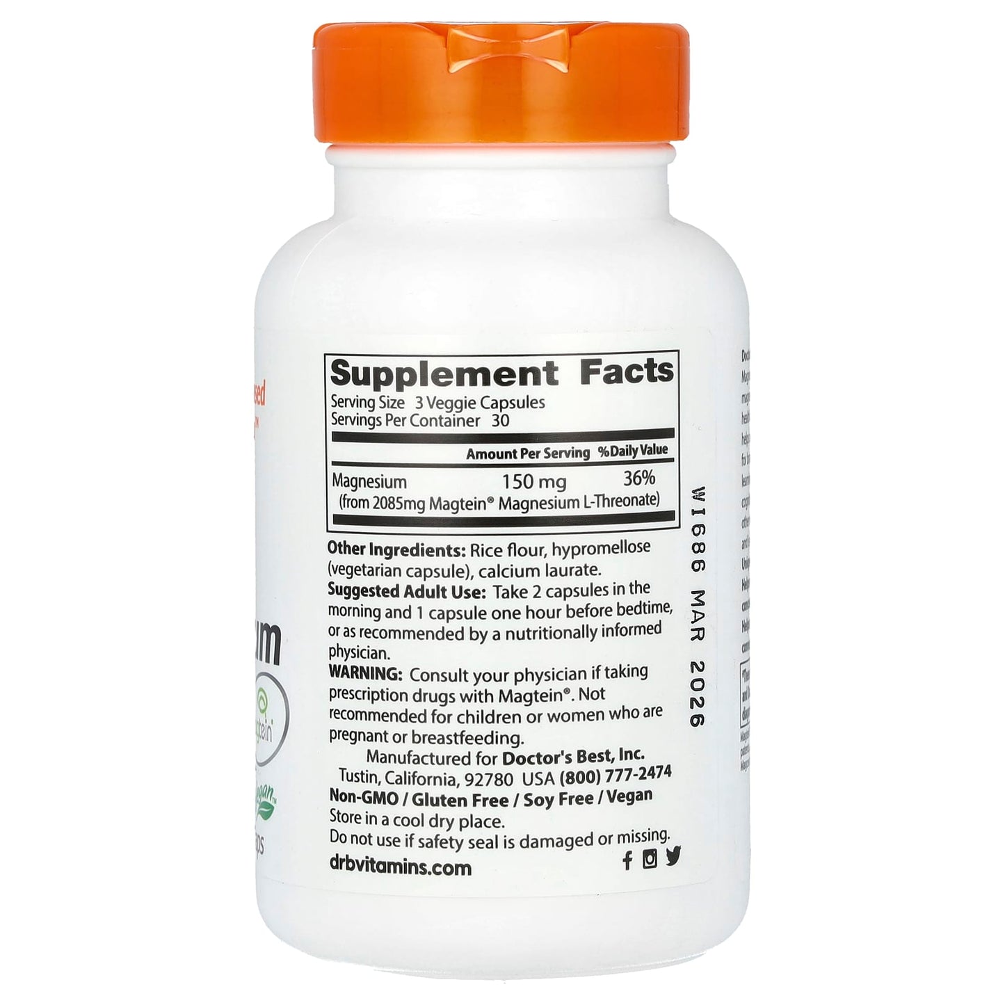 Brain Magnesium Supplement with Magtein for Cognitive Support - Image 2