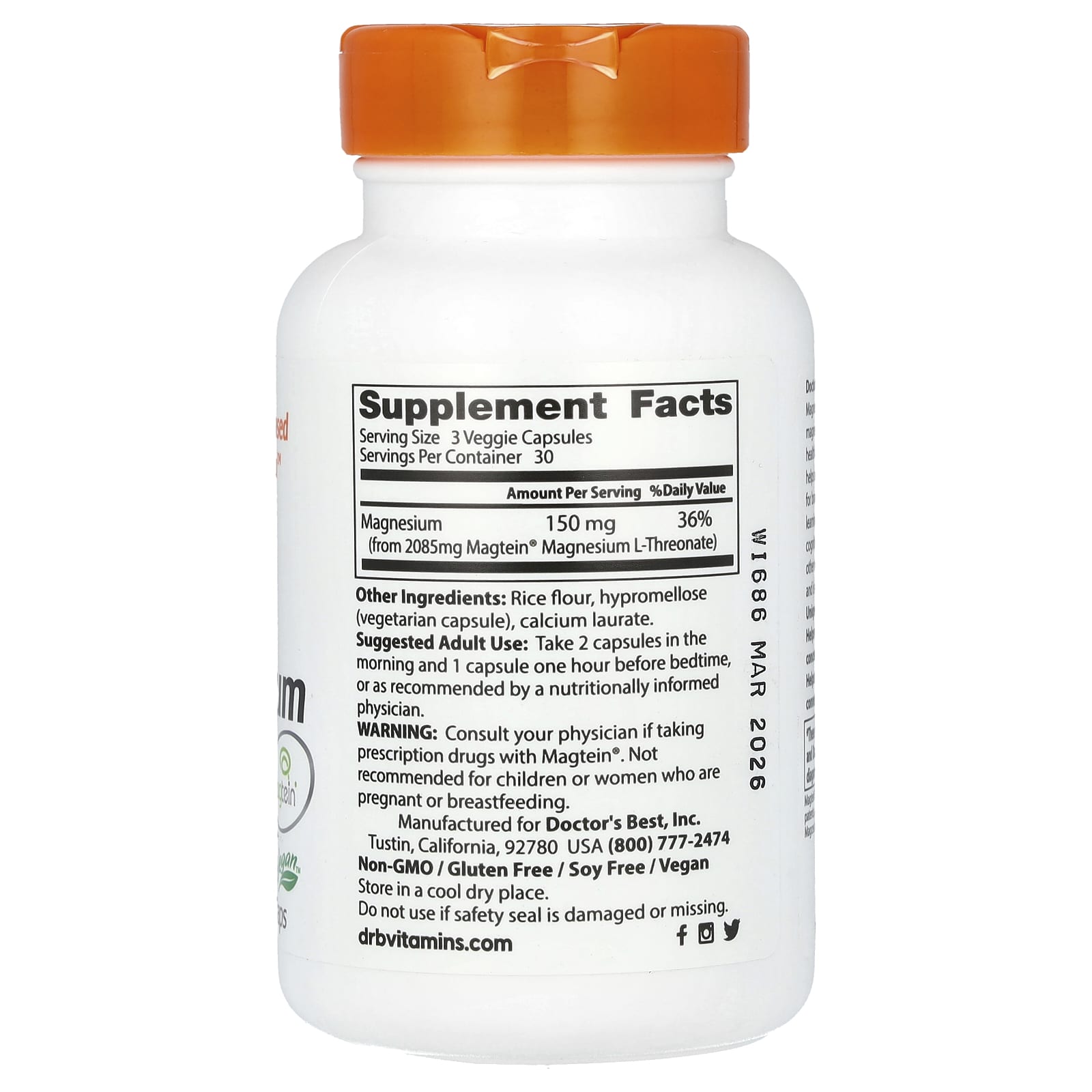 Brain Magnesium Supplement with Magtein for Cognitive Support - Image 2