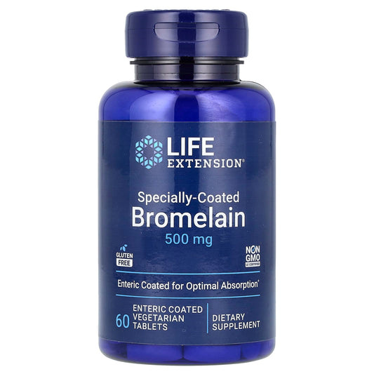 Life Extension, Specially-Coated Bromelain, 60 Enteric Coated Vegetarian Tablets