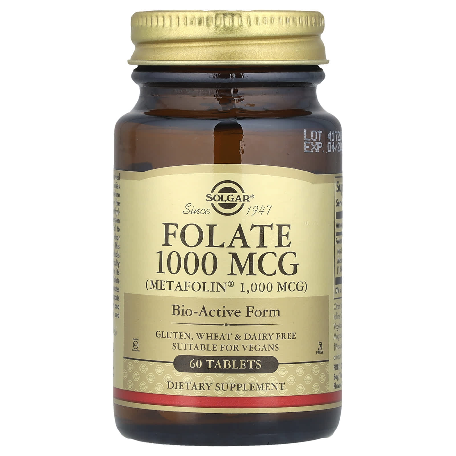 Solgar, Folate, 1,000 mcg, 60 Tablets