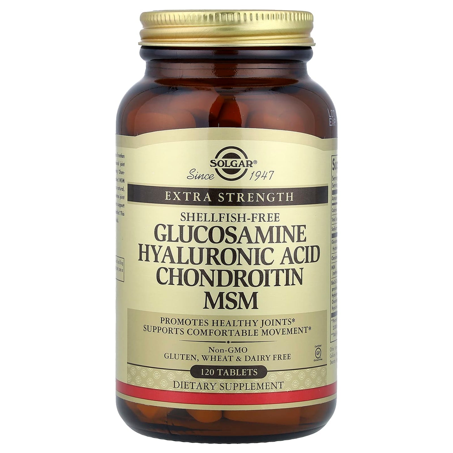 Solgar, Glucosamine Hyaluronic Acid Chondroitin MSM, 120 Tablets - Image 1