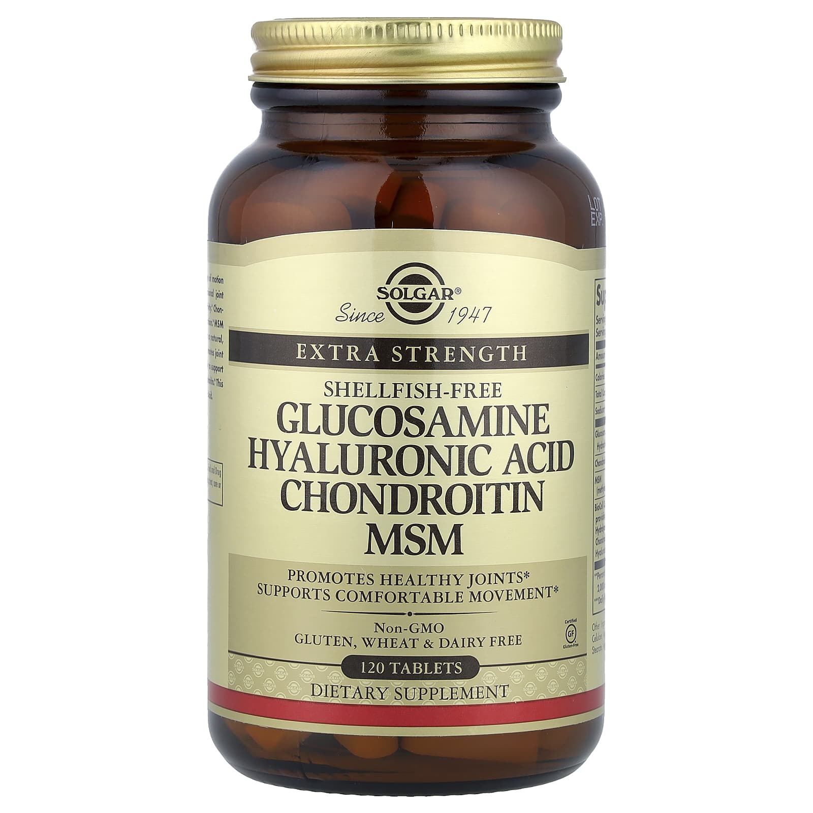Solgar, Glucosamine Hyaluronic Acid Chondroitin MSM, 120 Tablets - Image 1
