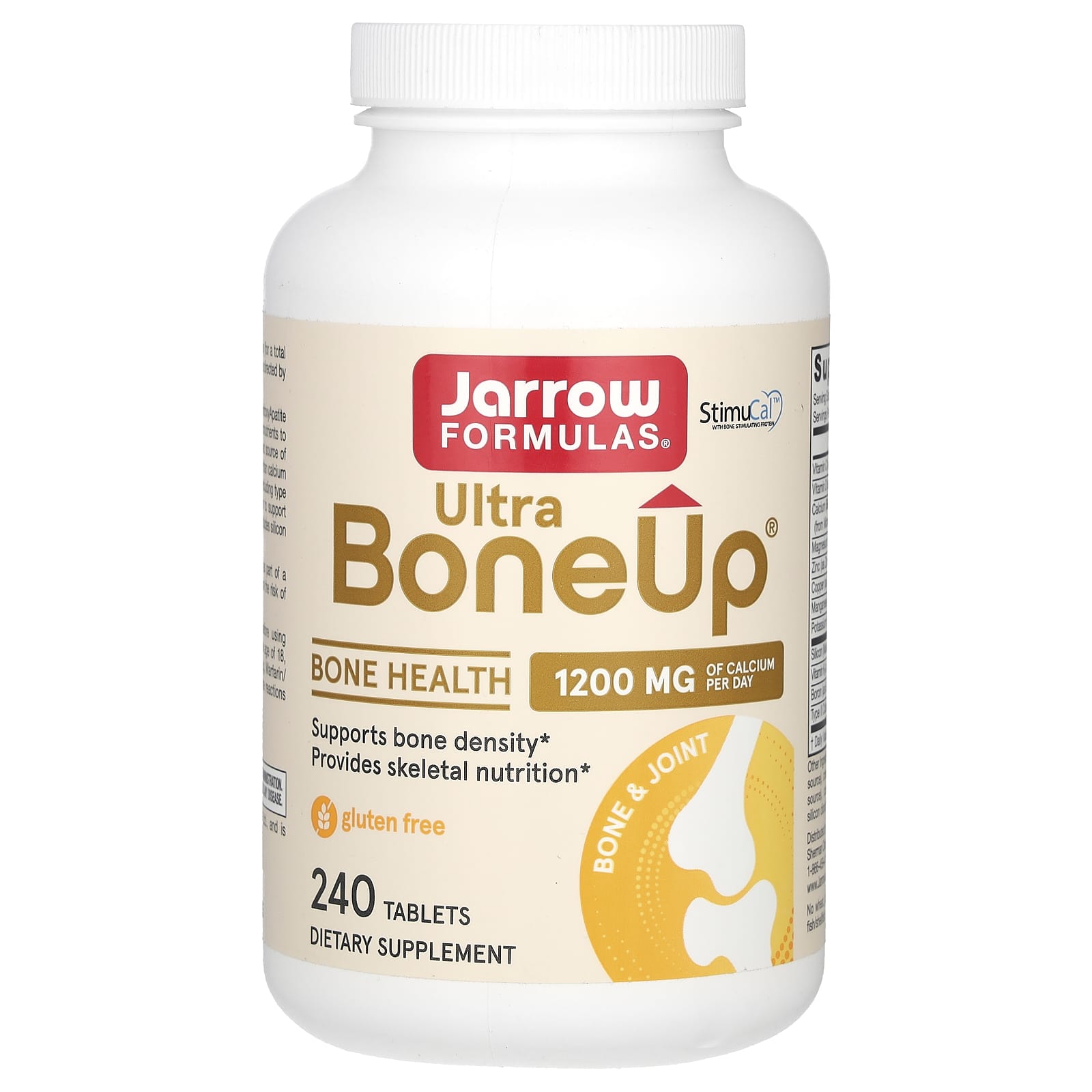 Jarrow Formulas Ultra BoneUp Calcium Supplement, 240 Tablets - Image 1
