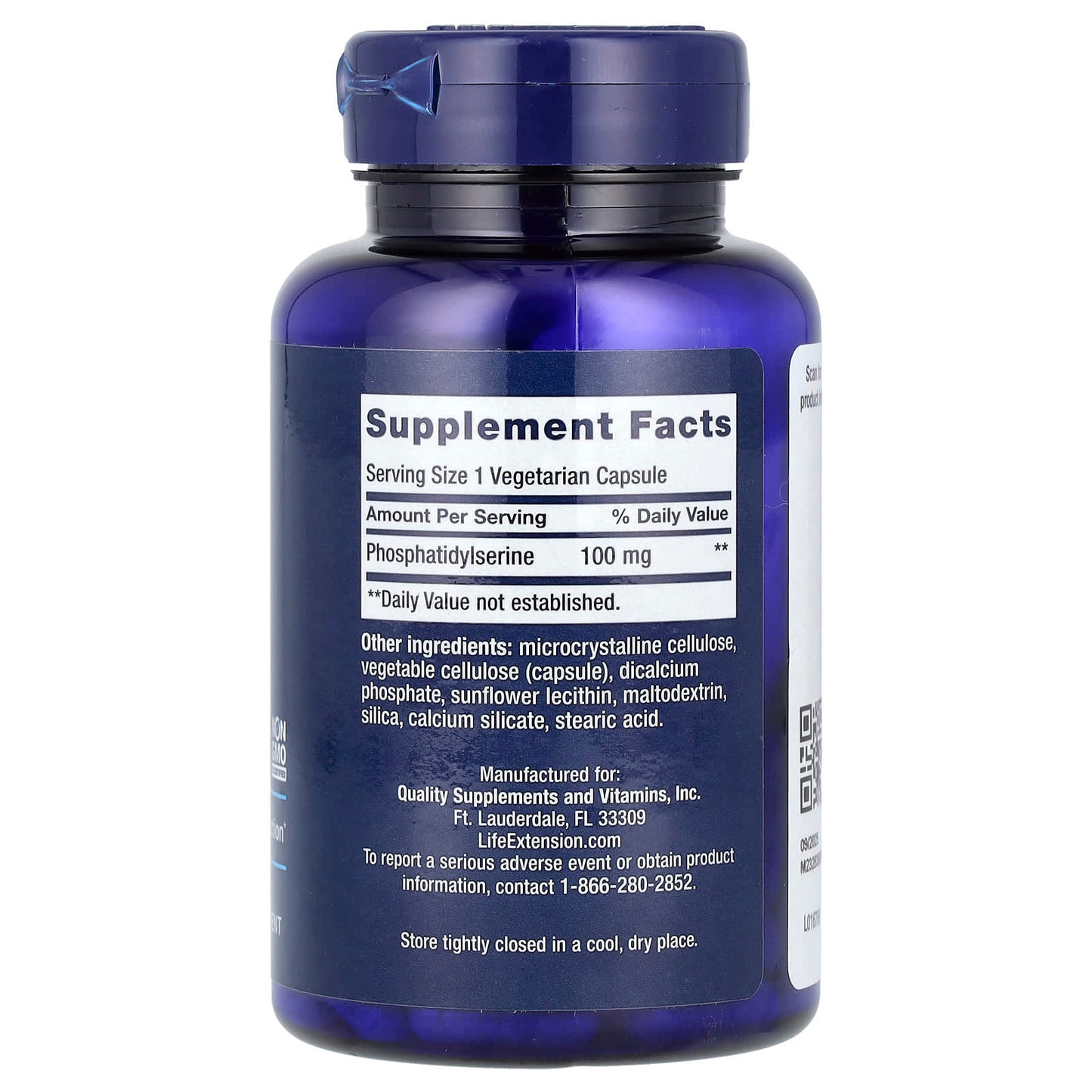 Life Extension, PS Caps, 100 mg, 100 Vegetarian Capsules - Image 2