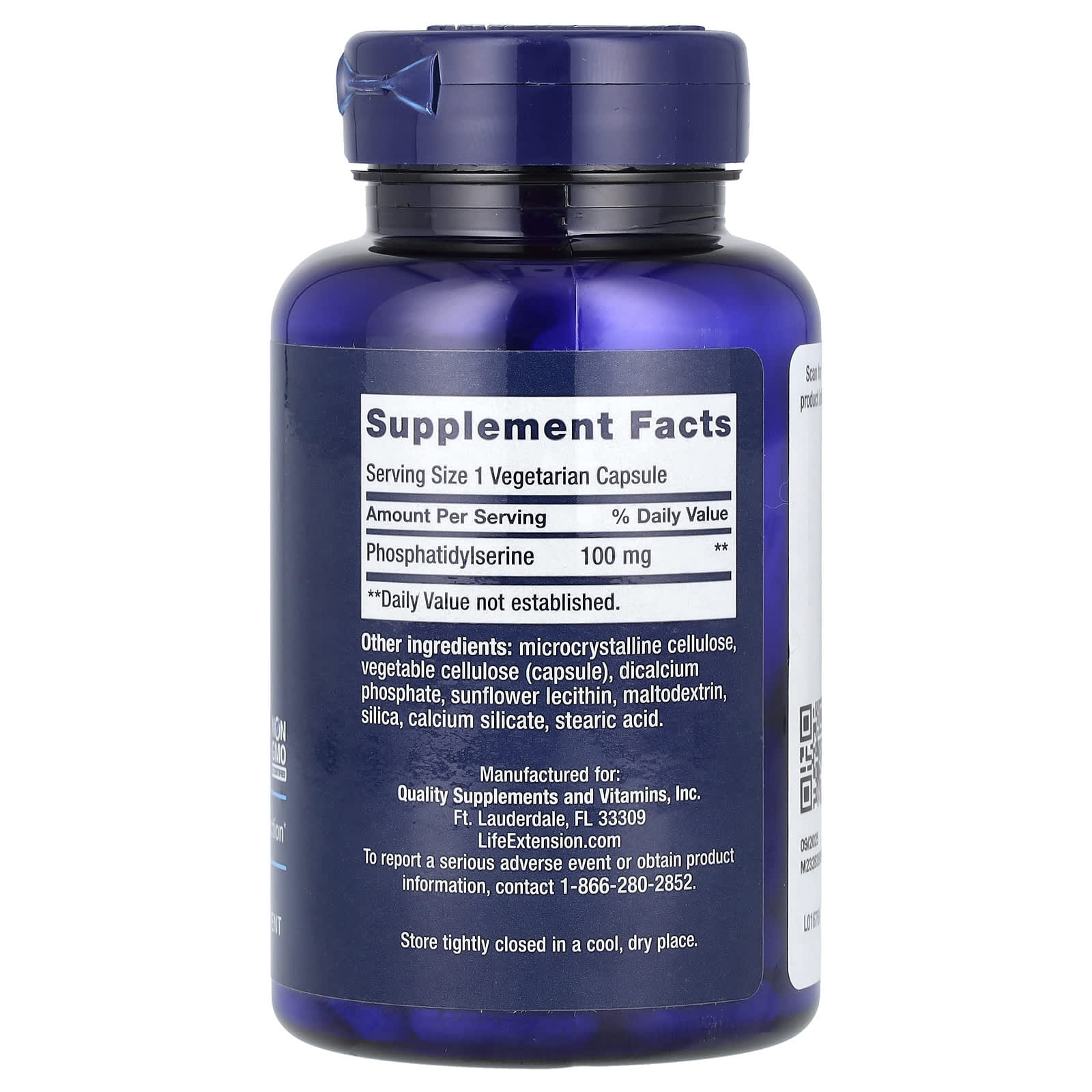 Life Extension, PS Caps, 100 mg, 100 Vegetarian Capsules - Image 2