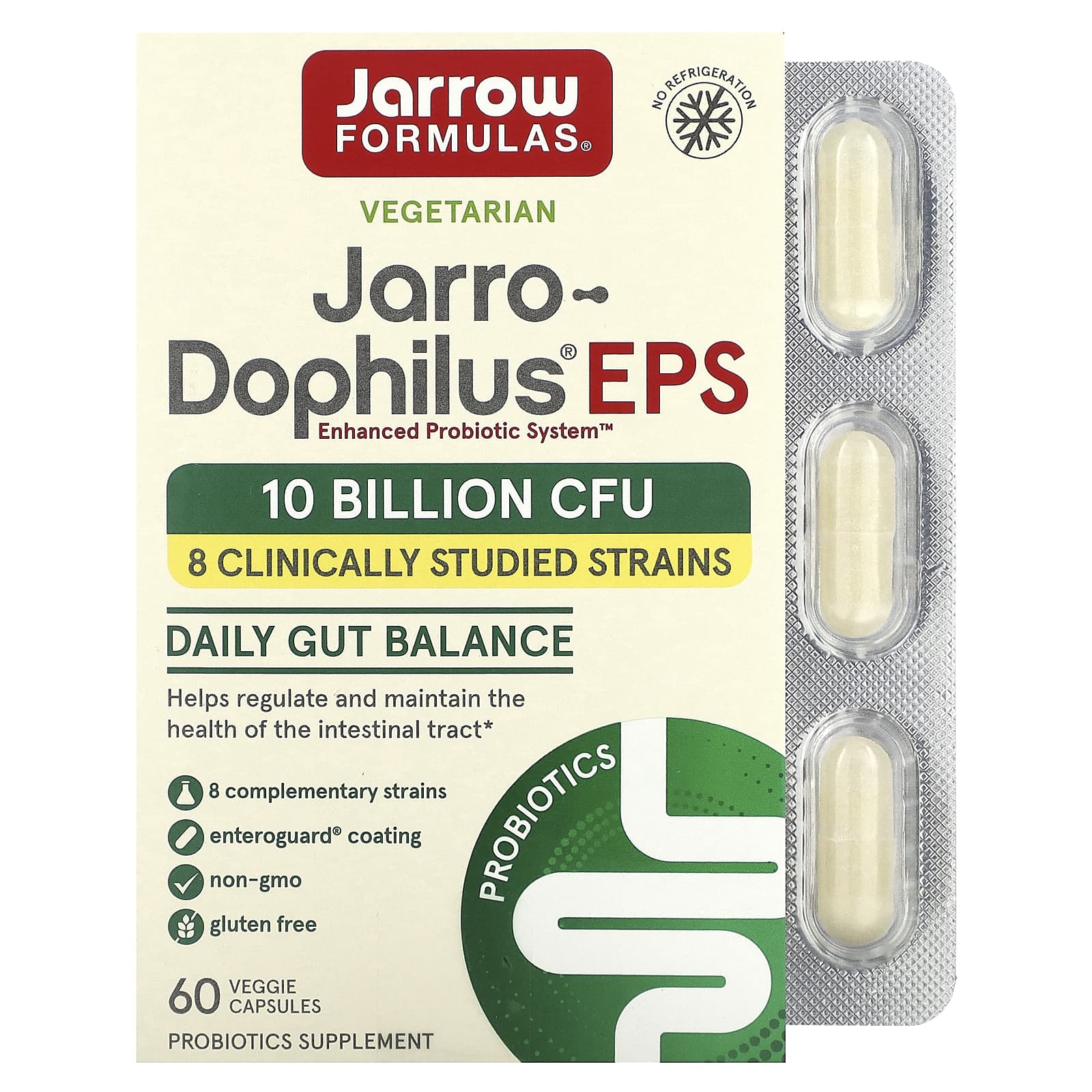 Jarrow Formulas Jarro-Dophilus EPS 10 Billion CFU Probiotic Supplement - Image 1