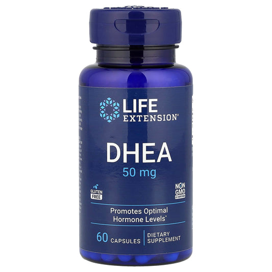 Life Extension, DHEA, 50 mg, 60 Capsules - Image 1