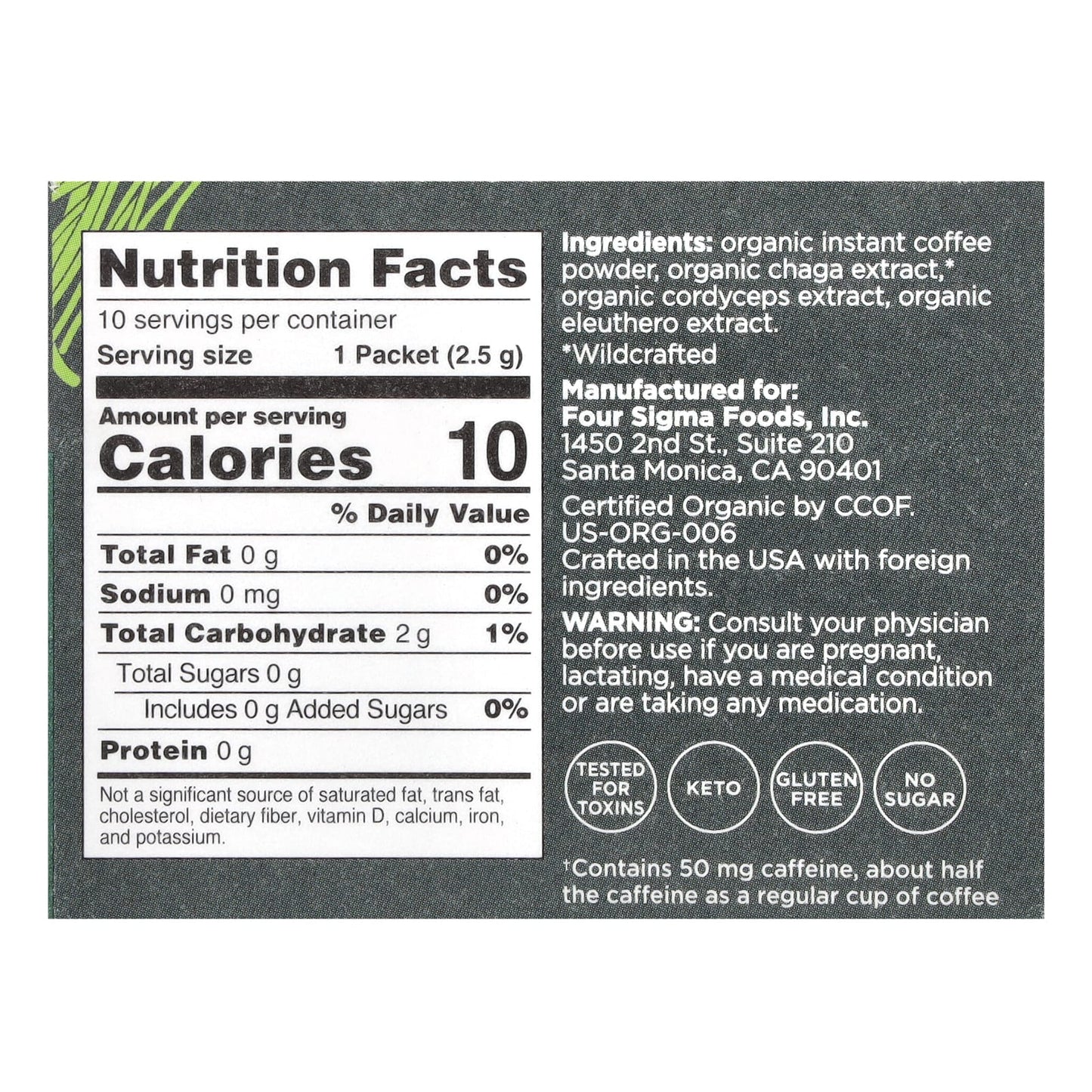 Four Sigmatic Protect Instant Coffee with Mushrooms - Immunity & Energy - Image 2