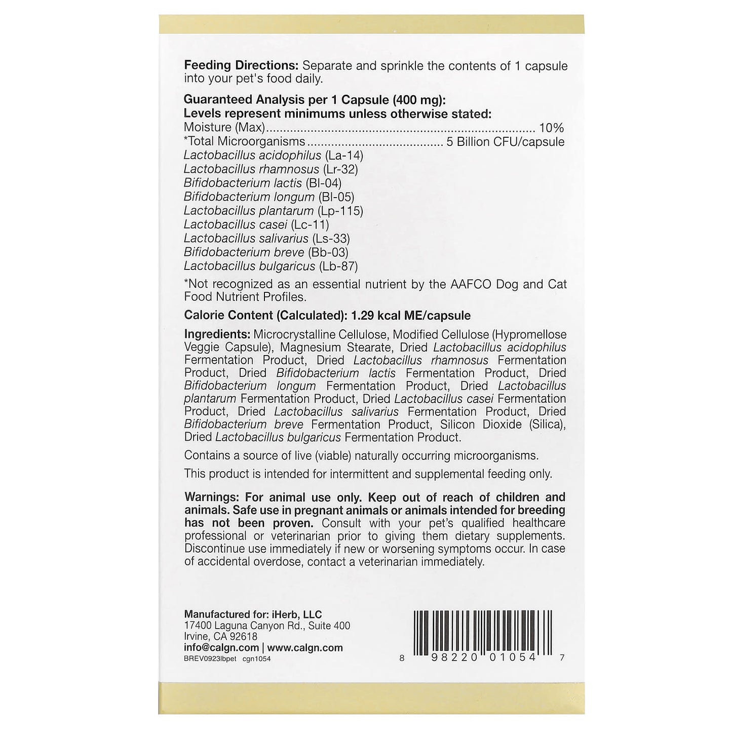 California Gold Nutrition Pet Probiotics for Healthy Digestion | 5 Billion CFU - Image 2