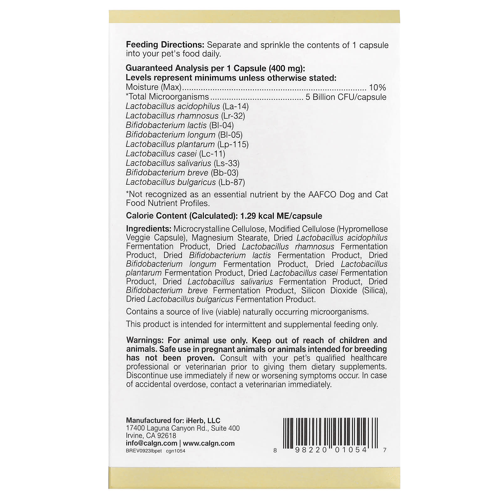 California Gold Nutrition Pet Probiotics for Healthy Digestion | 5 Billion CFU - Image 2