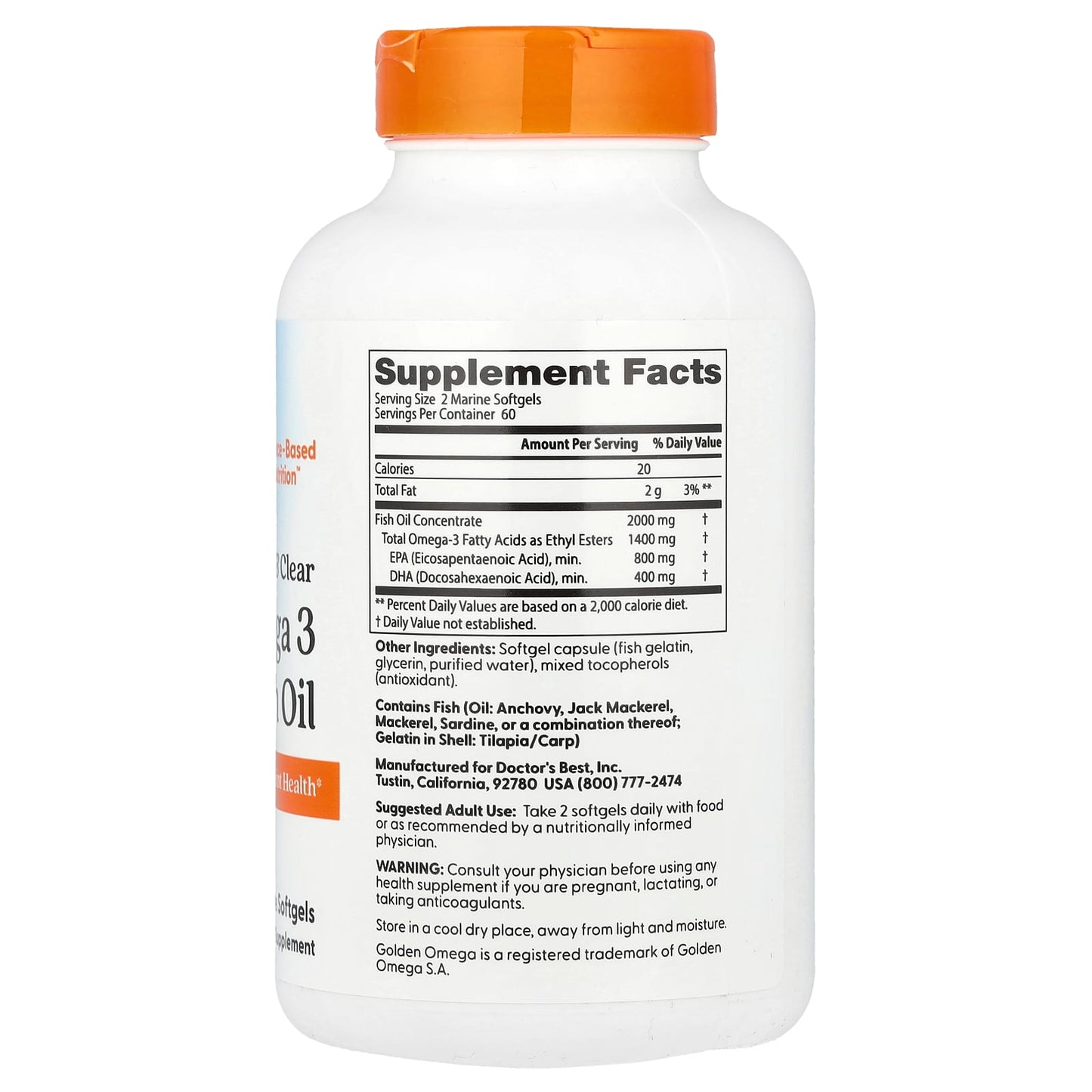 Purified Omega 3 Fish Oil for Heart, Eye & Brain Health - 1,000mg per Softgel - Image 2