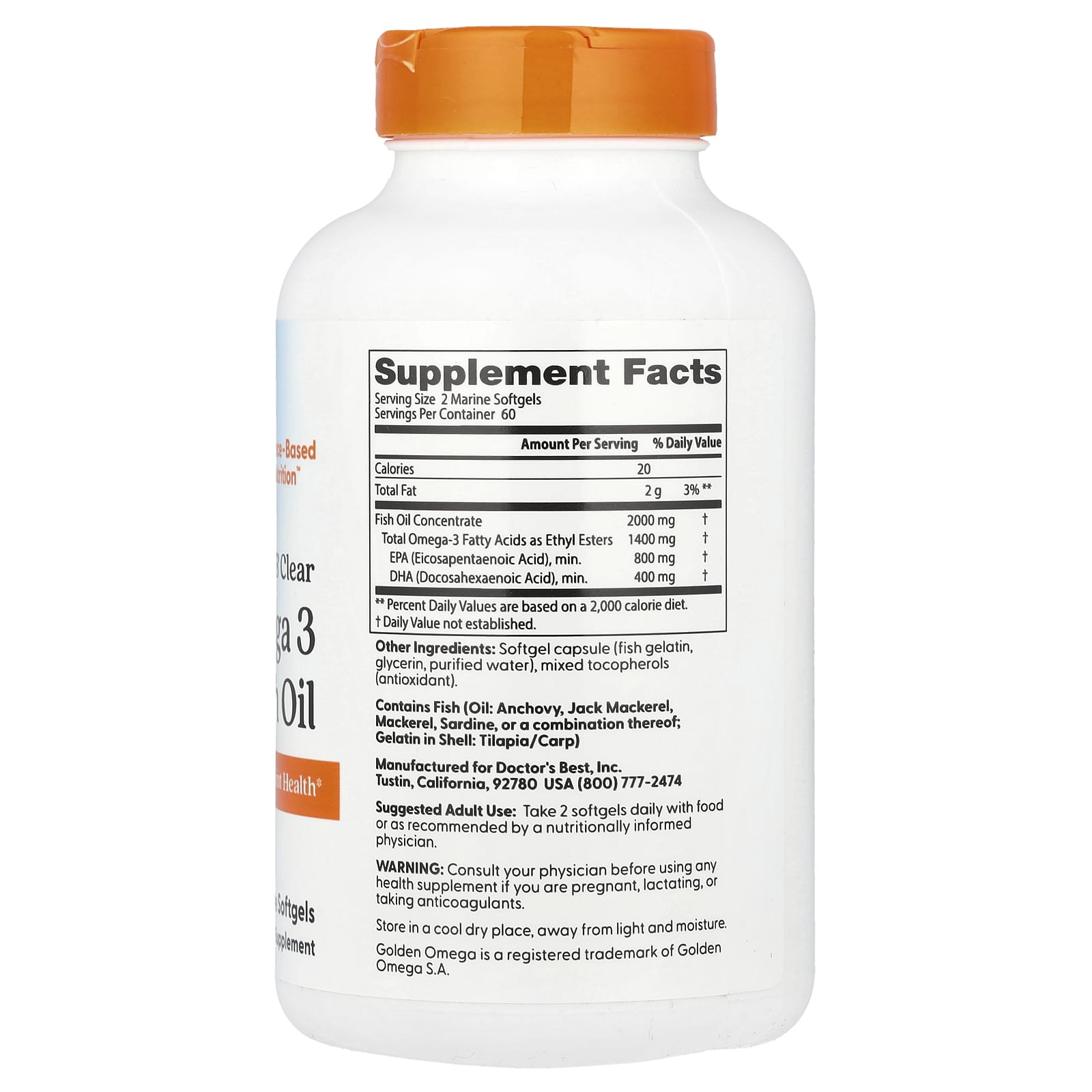 Purified Omega 3 Fish Oil for Heart, Eye & Brain Health - 1,000mg per Softgel - Image 2