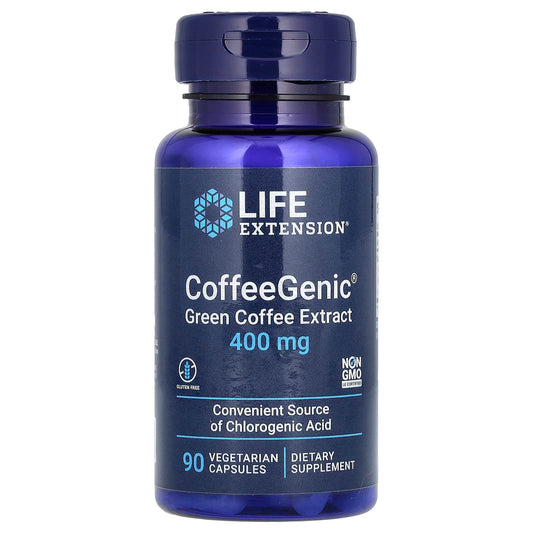 Life Extension, CoffeeGenic, Green Coffee Extract, 400 mg, 90 Vegetarian Capsules - Image 1