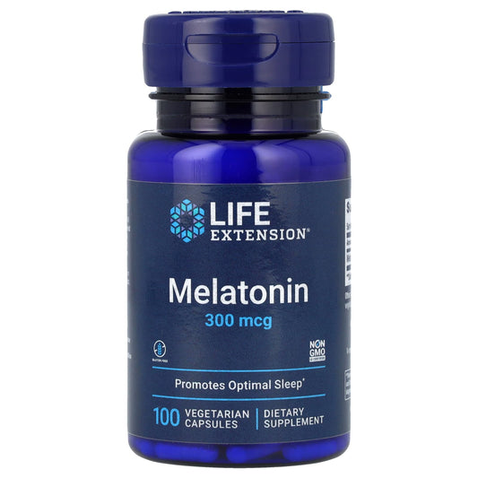 Life Extension, Melatonin, 300 mcg, 100 Vegetarian Capsules - Image 1