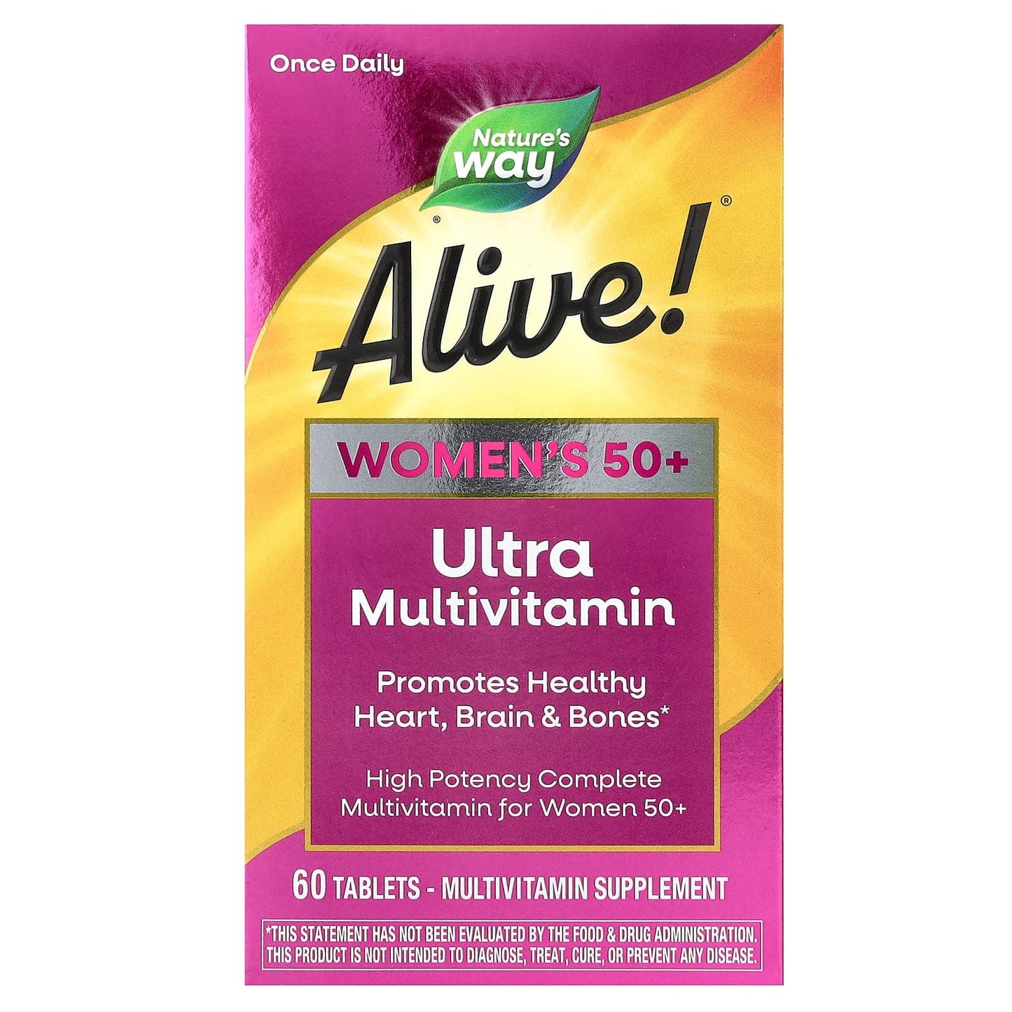 Nature's Way, Alive! Women's 50+ Ultra Multivitamin, 60 Tablets - Image 1