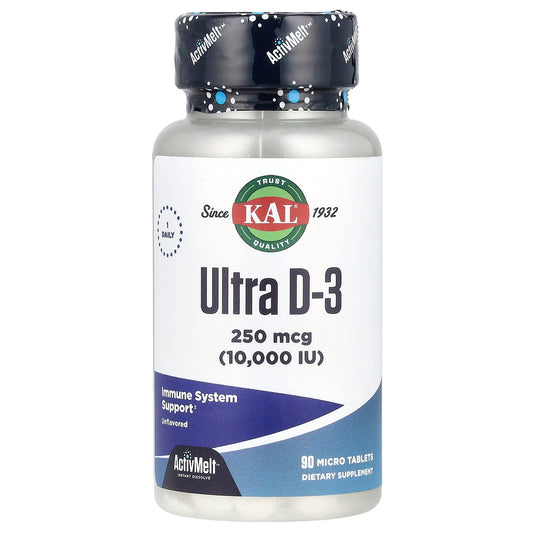 Boost Your Immunity with KAL Ultra D-3 250 mcg, 90 Micro Tablets - Image 1