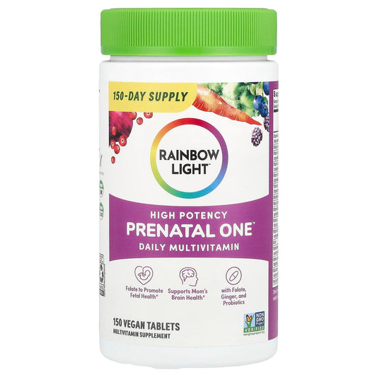 Rainbow Light, Prenatal One™ Daily Multivitamin, High Potency, 150 Vegan Tablets - Image 1